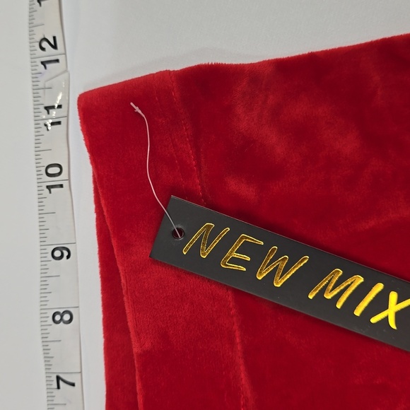 Red Velour Leggings - Picture 11 of 13